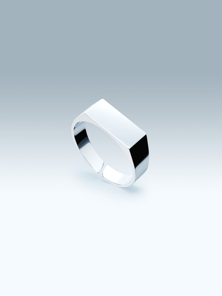 UNISIZE SIGNET RING IN SILVER