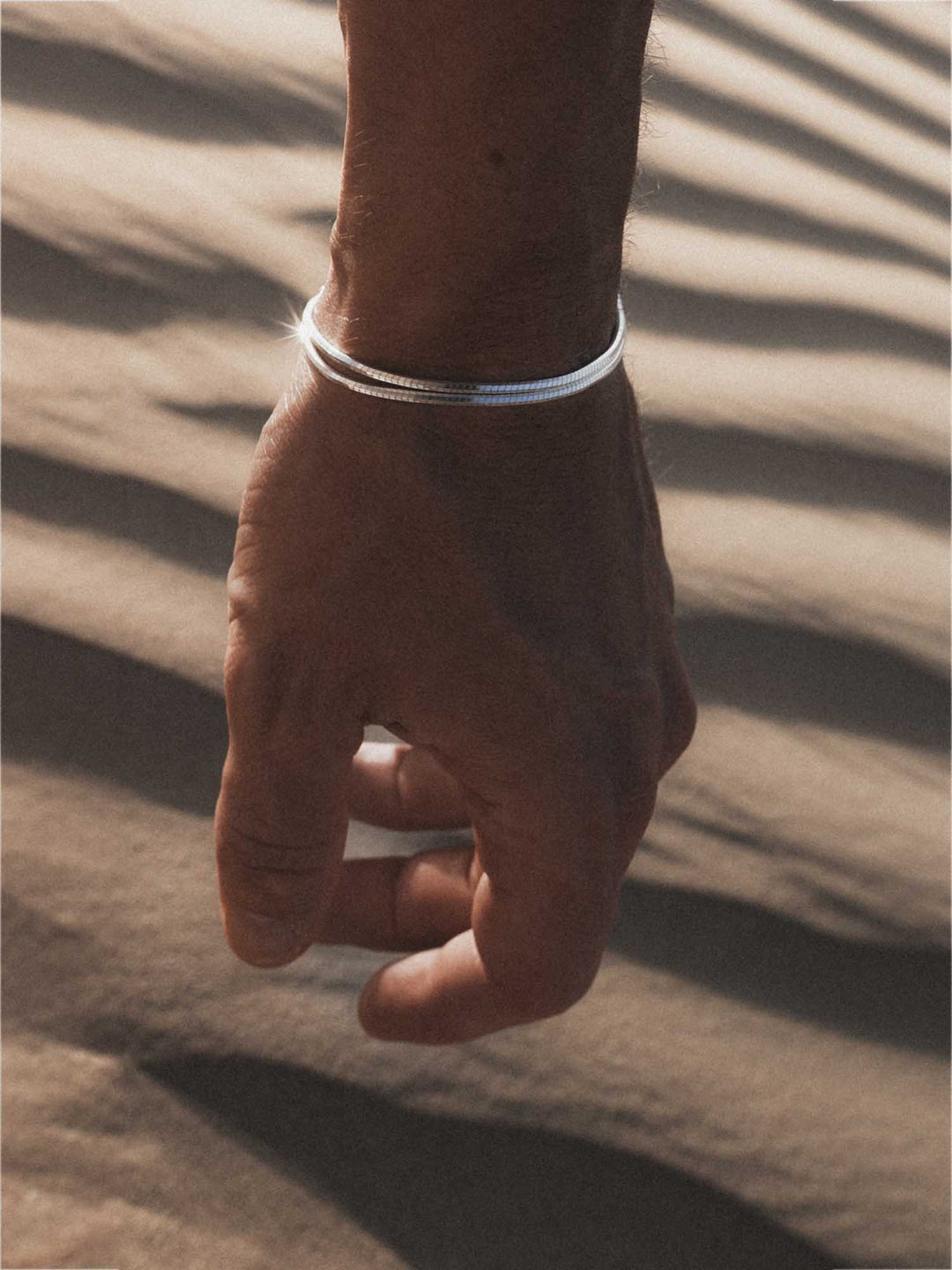 OCTAGON CHAIN BRACELET IN SILVER