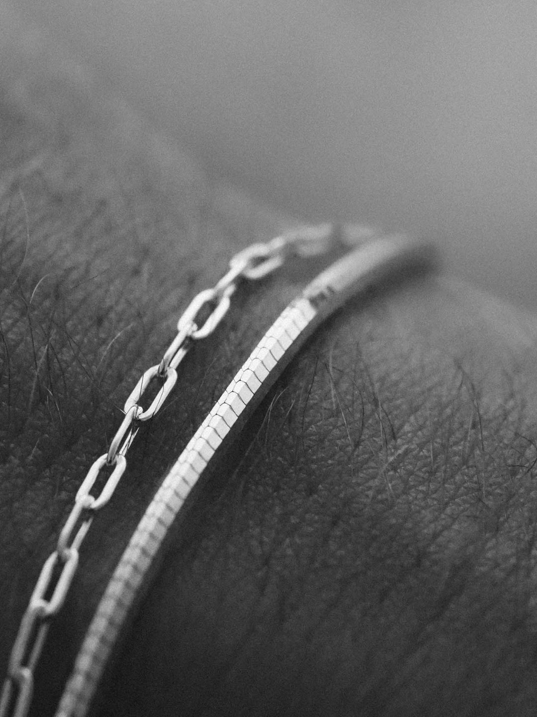 OCTAGON CHAIN BRACELET IN SILVER