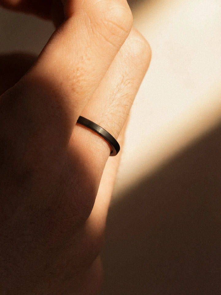 Mens Stackable Rings Men's Stackable Unisize Ring - Silver, Gold or Black Finish – Vacier US